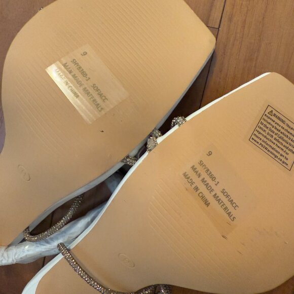 NO BOX Women FashionNova Shine in the Night Rhinestone Heels in White Size US 9 - Picture 5 of 6